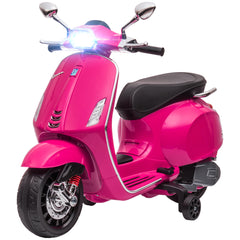 Vespa Licensed 12V Ride on Motorcycle W/ Music, Headlight, FM Radio